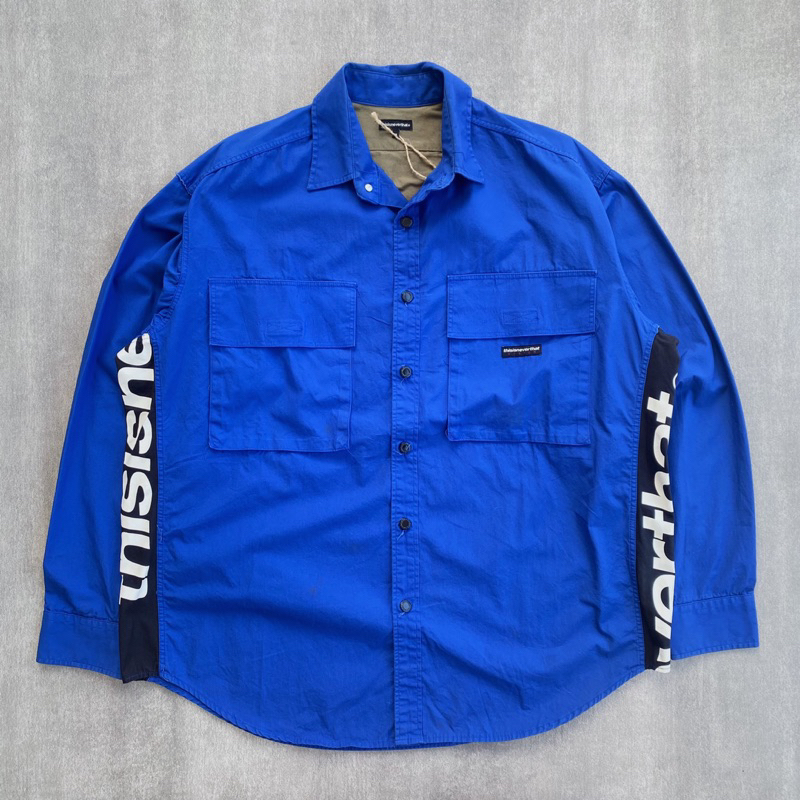 Thisisneverthat Royal Blue Spell out Side Big Pocket  Workshirt