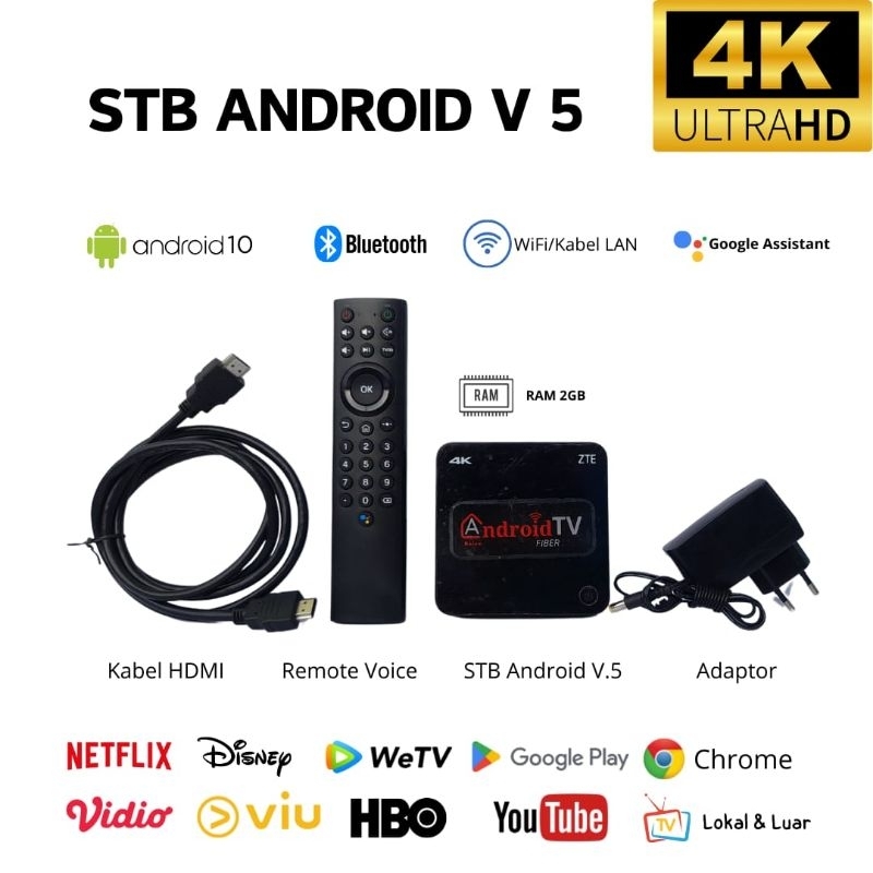 STB|TV BOX ANDROID ZT-E-V5 HG-FJ| Premium | ram 2GB android 12  /full unlock