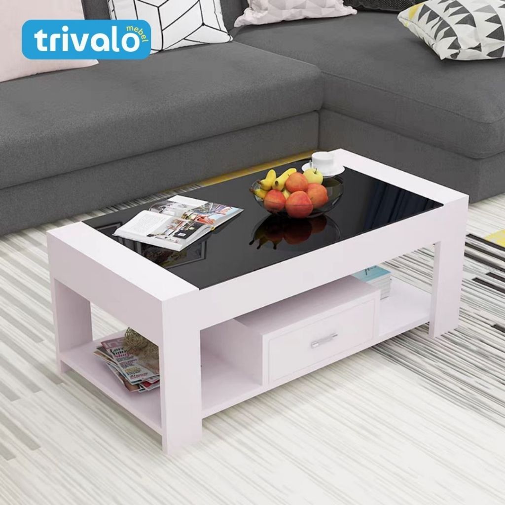 Meja Minimalis Ruang Tamu Modern Laci Kecil