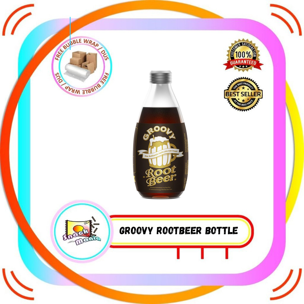 

Groovy Rootbeer Soda Drink Root Beer Bottle 250 ml Botol