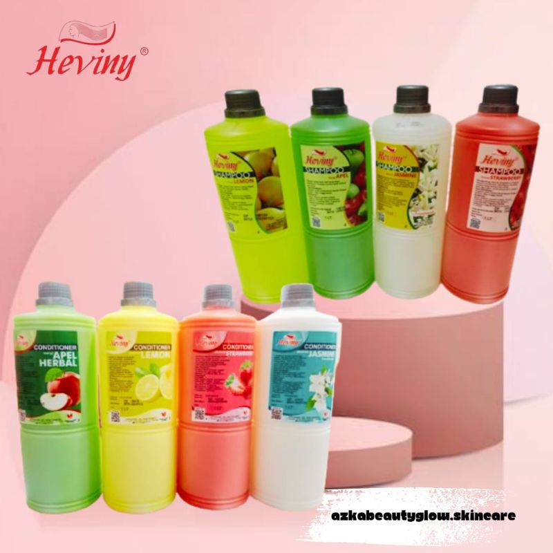 (COD)HEVINY SHAMPO | CONDITIONER | 1 LITER | LEMON | STARAWBERRY JASMINE | APEL
