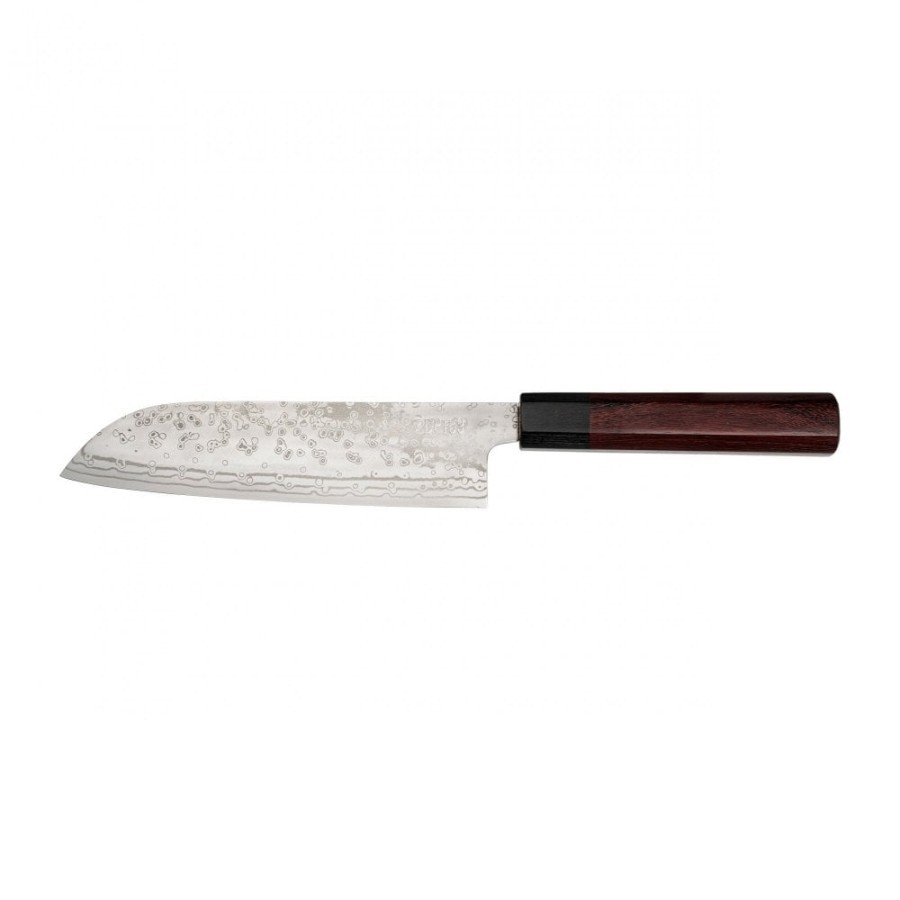 Japanese Knife Yoshida Hamono ZDP189 Damascus Santoku 180mm