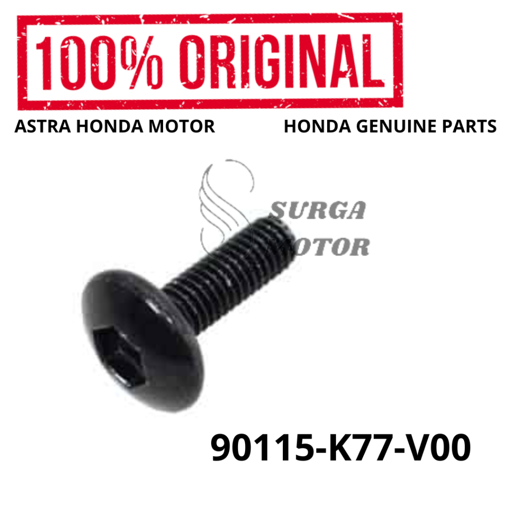Baut Screw Pan 5x15 PCX 125 150 Hybrid Tiger MegaPro GL Max Win Original Honda AHM 90115-K77-V00 Bau