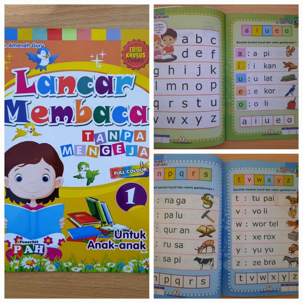 

RB Paket Isi 6 Pcs Buku Anak Lancar Membaca Tanpa Mengeja Jilid 1 Sampai 6 Full Color Murah