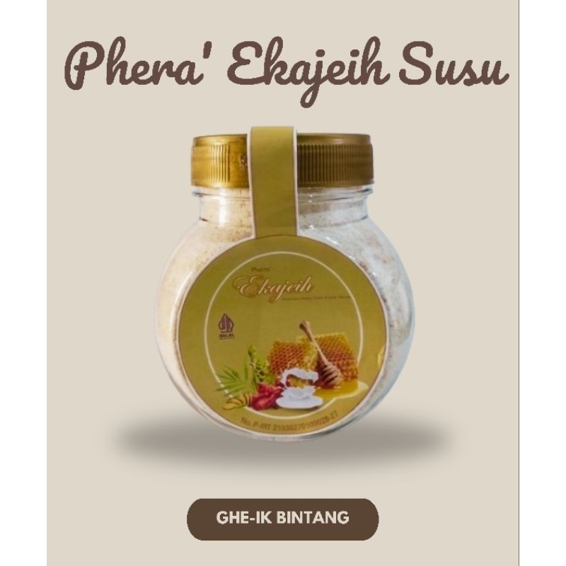 

Minuman instan jahe merah dengan susu Phera' Ekajeih Susu - Toples