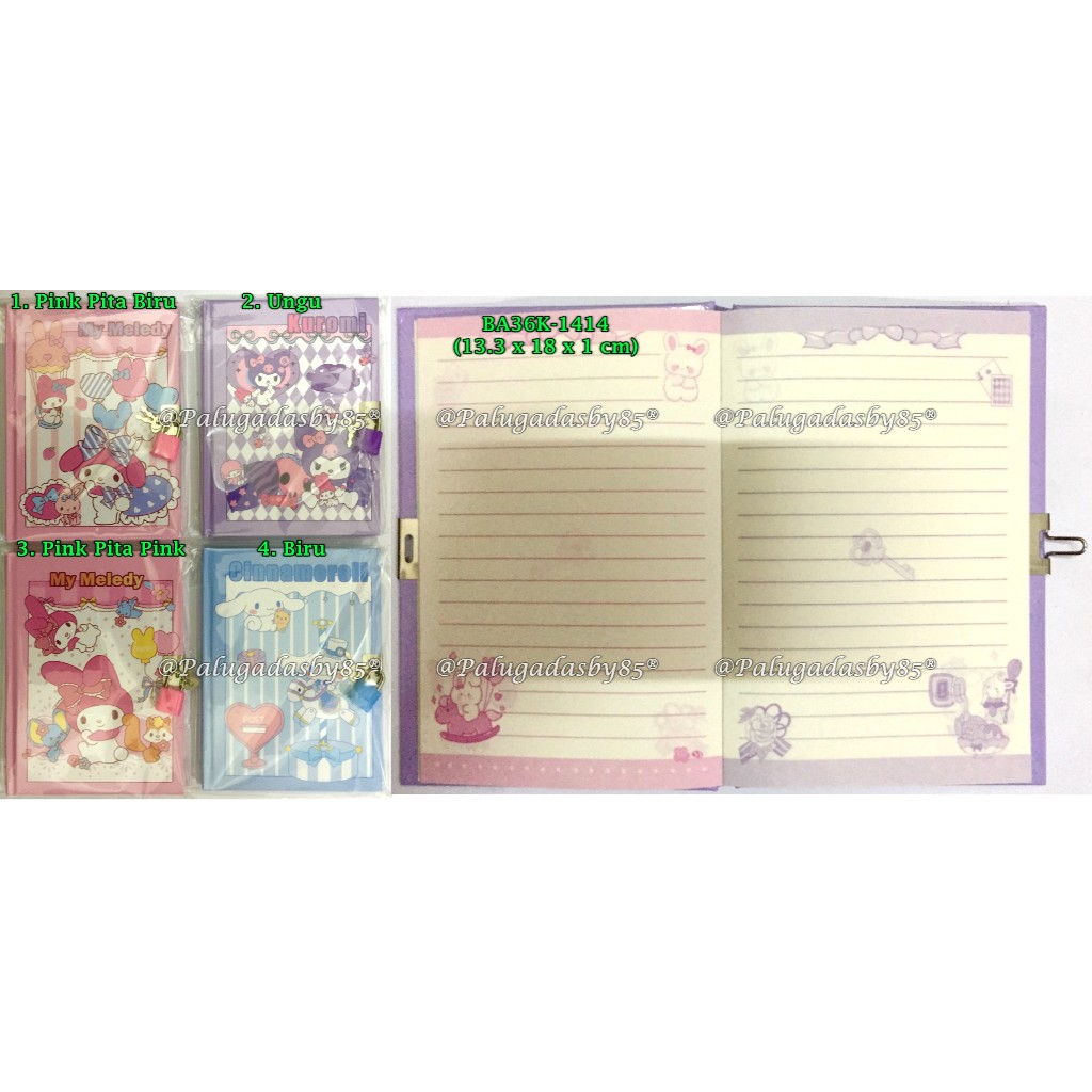 

(1 Biji) Diary Kunci Karakter 36K 18 x 13 x 1 Cm 63-70 Lembar / Buku Diary Gembok / Notebook Diary Fancy Dengan Gembok & Kunci / Diary Anak / Diary Kunci GXIMP 36K BA36K-1414
