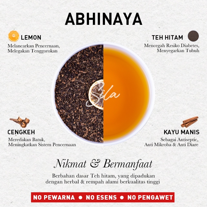 

Sila - Abhinaya - Artisan Tea Blend - Healtea - Sachet 1 Tea Bag - Teh Premium - Black Tea