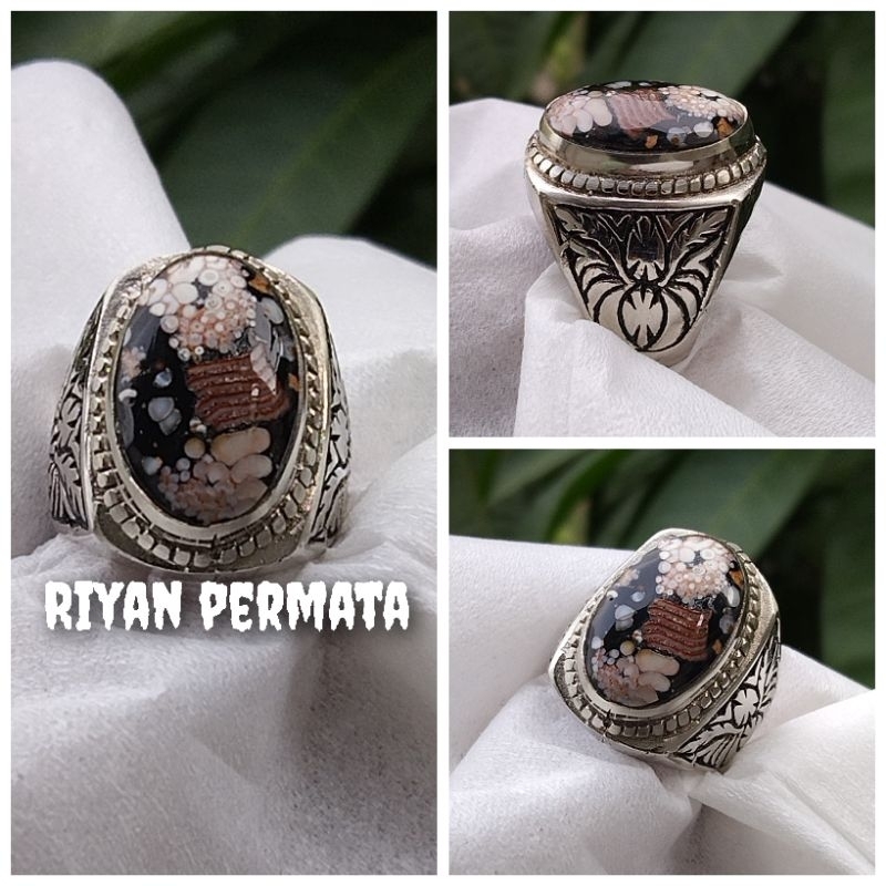 Batu cincin jhipen sisik ular natural