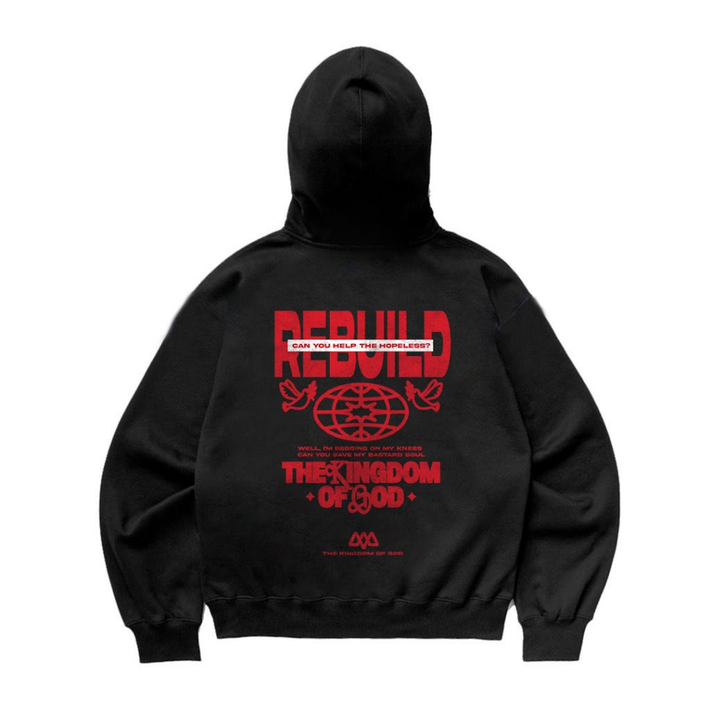 Middleits - Sweater Hoodie Pullover Original Rebuild FLEECE COTTON VISCOUSE 280-300 GSM