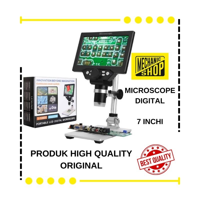 TH Microscope Digital 7 inchi 12MP 1-1200X