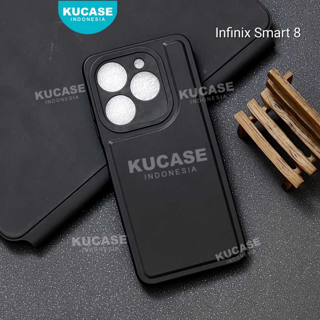 Case Infinix Smart 8  Infinix Smart 8 Pro Case Macaron Black Softcase Slim Matte Case Infinix Smart 