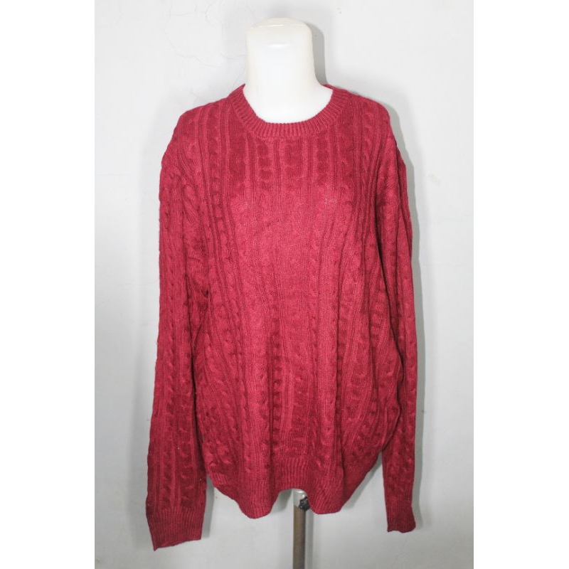 Sweater Rajut Kepang Browny Standard