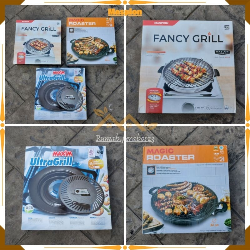 FANCY GRILL MASPION ALAT PEMANGGANG / MAXIM ULTRA GRILL / MAGIC ROASTER MASPION / BAKARAN SOSIS SATE
