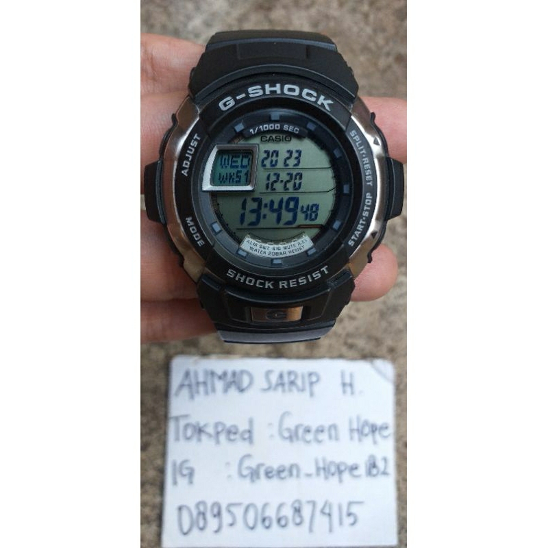 Jam tangan Baby g casio G shock G 7700 1DR original bekas watch pria men