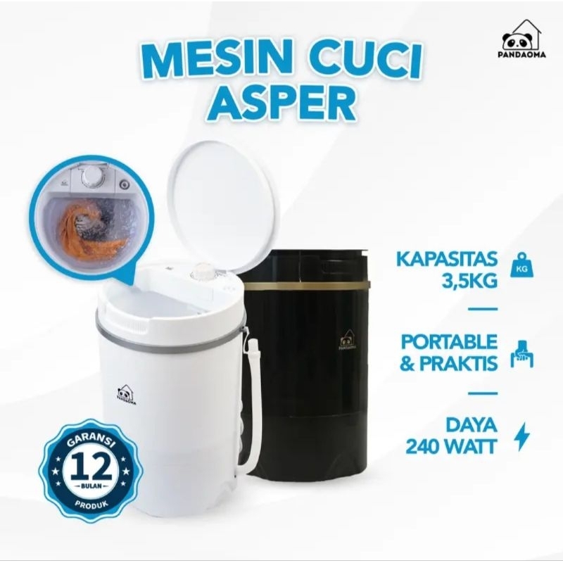 PANDAOMA MESIN CUCI ASPER MESIN CUCI MINI 3,5KG