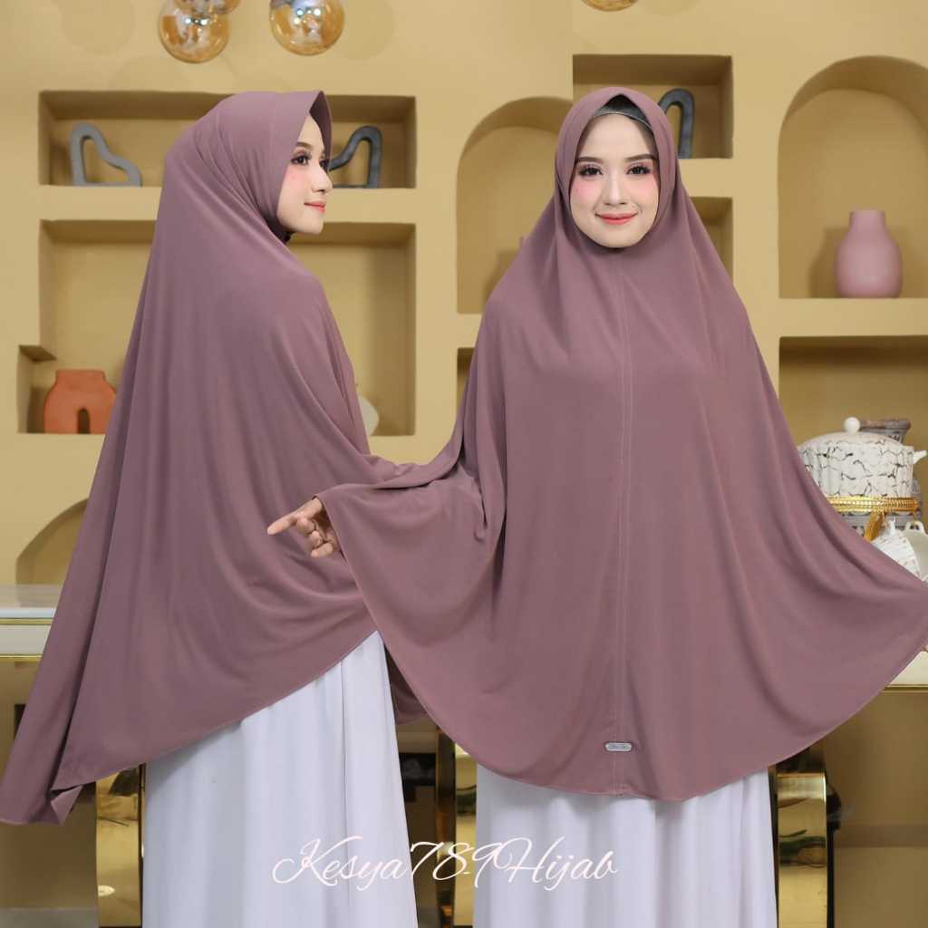 Kesya789Hijab- Khimar Jilbab Jumbo Jersey Premium XXL Pet Non Tali