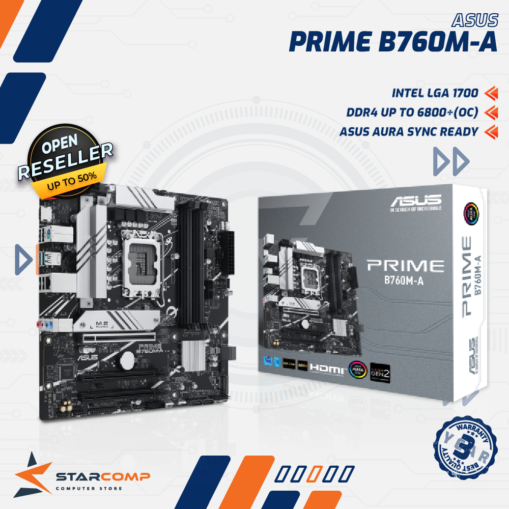 ASUS PRIME B760M-A D4 Motherboard m-ATX LGA1700 B 760 M