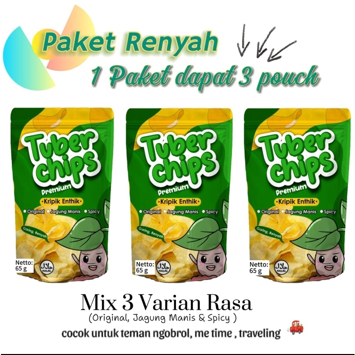 

Kripik Enthik Premium ( Paket Renyah 3 varian Rasa )