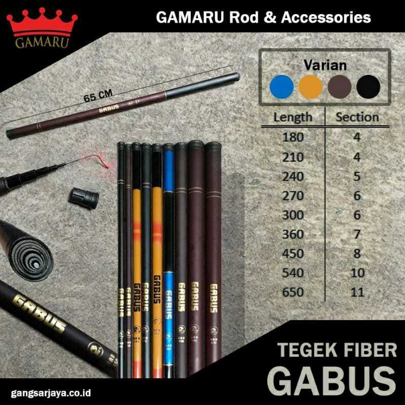 Joran tegek Gabus Gamaru 300cm