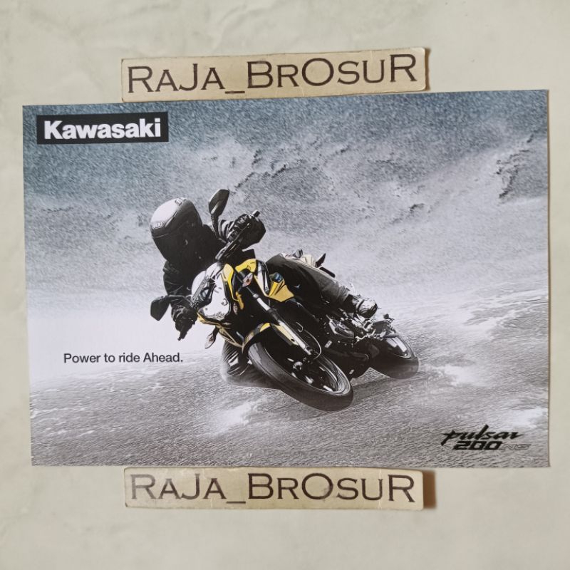 Poster brosur katalog flyer Kawasaki Bajaj Pulsar 200 NS/Pulsar200 NS 2014