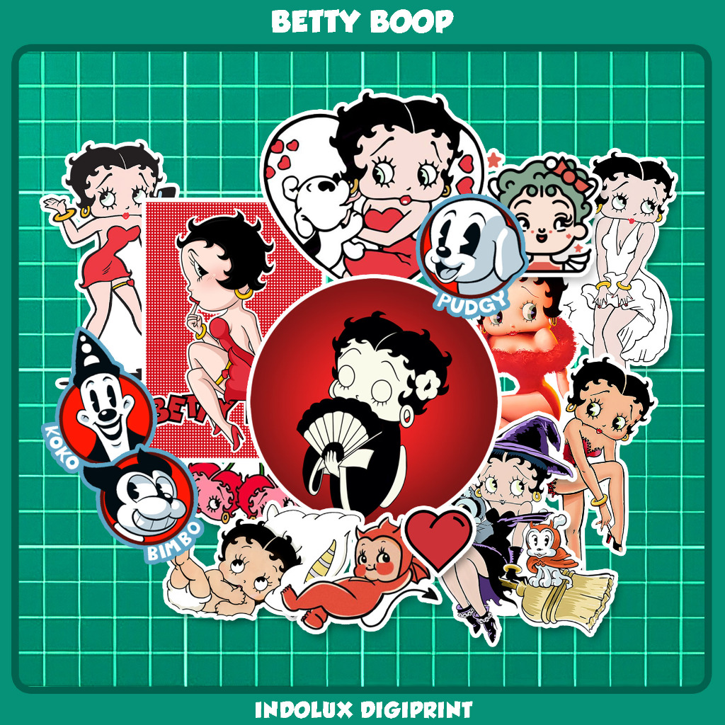 

Sticker Betty Boop 39 Pcs Stiker Gadis Modern Kartun Anti Air Jurnal Scrapbook