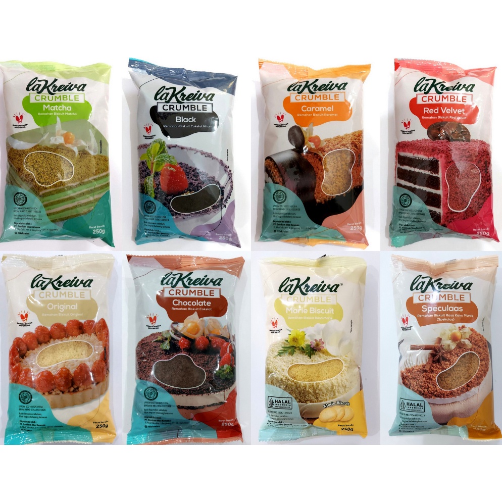 

PROMOZAA5 LA KREIVA COOKIE CRUMBLE RED VELVET GREEN TEA CARAMEL 25gr REMAHAN TOPPING Harga mantul