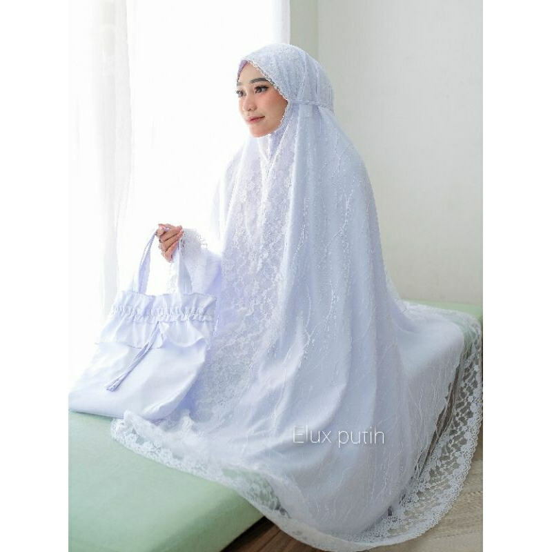 Mukena Eifel Lux Elux Dalanova Original Rukuh Mewah Premium Mukenah Murah