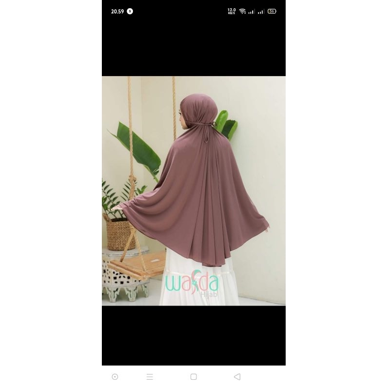 hijab lengan dan hijab  jumbo by wafda hijab