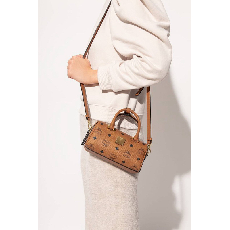 mcm boston bag cognac