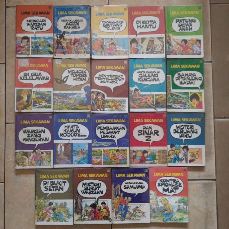 Novel Remaja Fullset Lima Sekawan 1-19 Claude Voilier Kolpri + Sampul