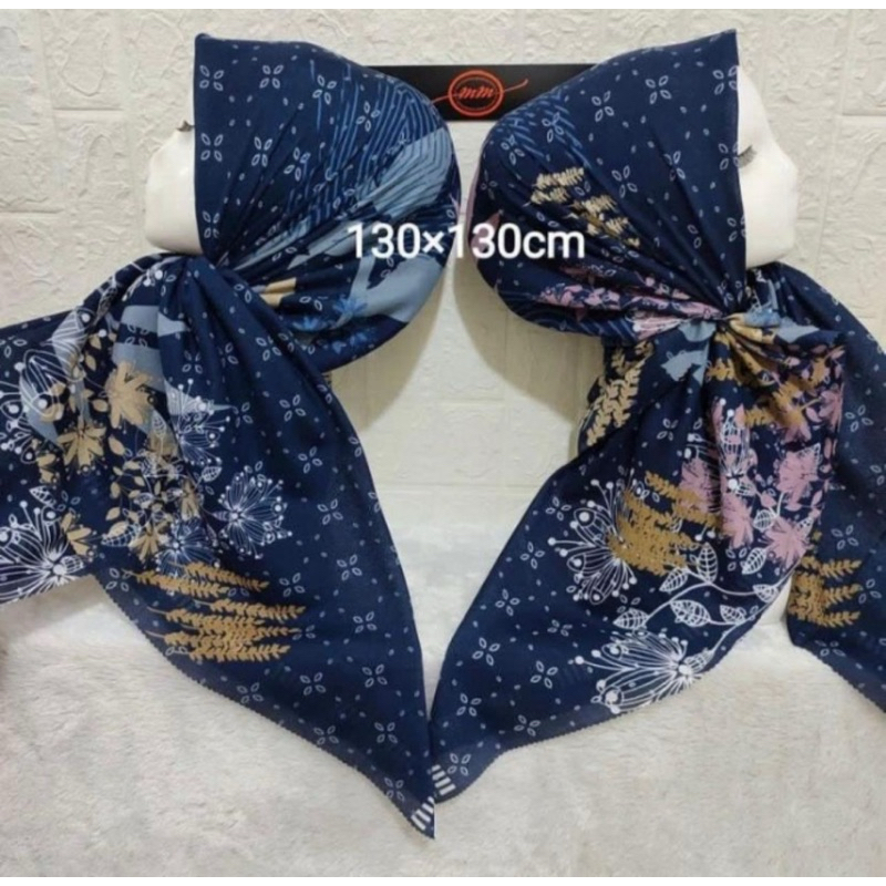 Hijab Segiempat Denay Jumbo Jilbab Syari Voal Motif Premium Laser Cut Terbaru