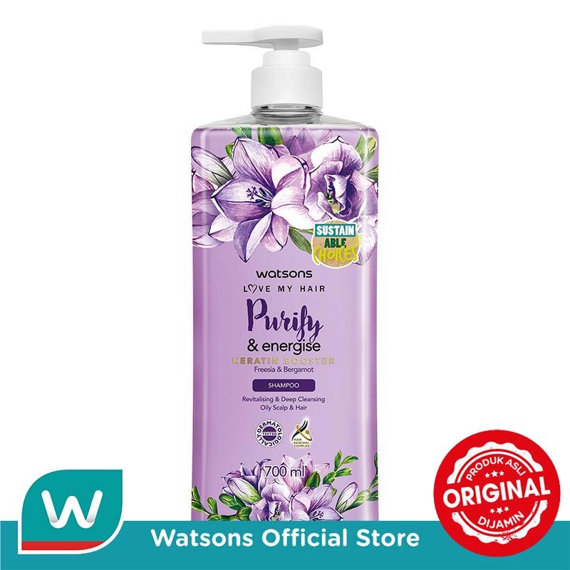 Watsons Purify & Energise Fressia & Bergamot Shampo 700ML