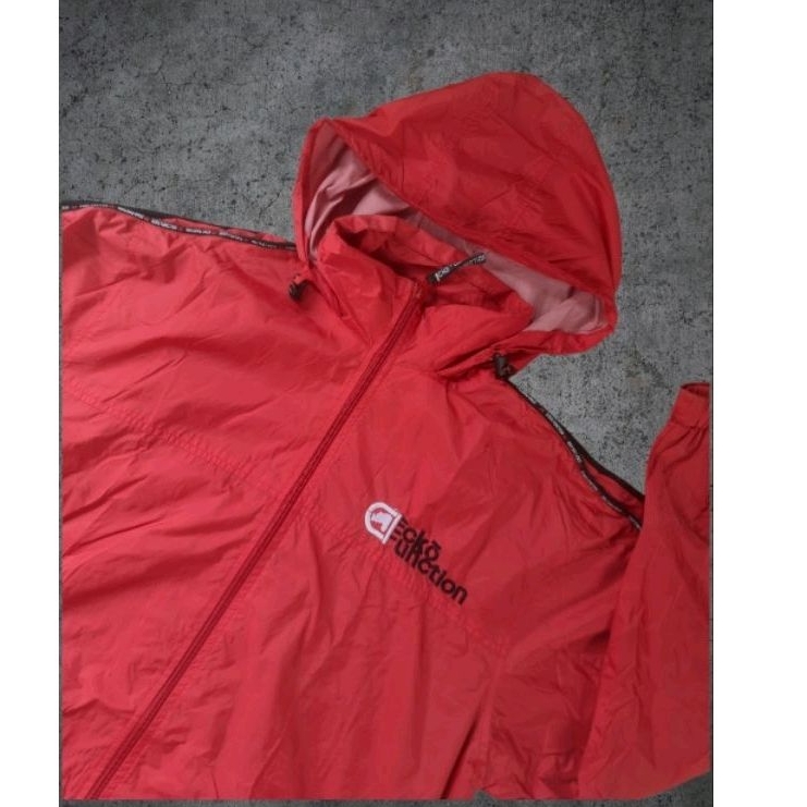 Jaket outdor windbreaker tebal waterproff Ecko fuction not tnf
