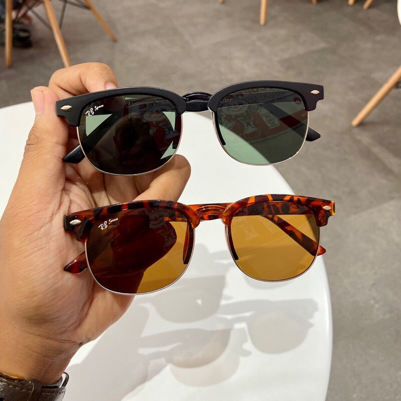 Kacamata Kotak Clubmaster Kacamata Anti UV Unisex KT225