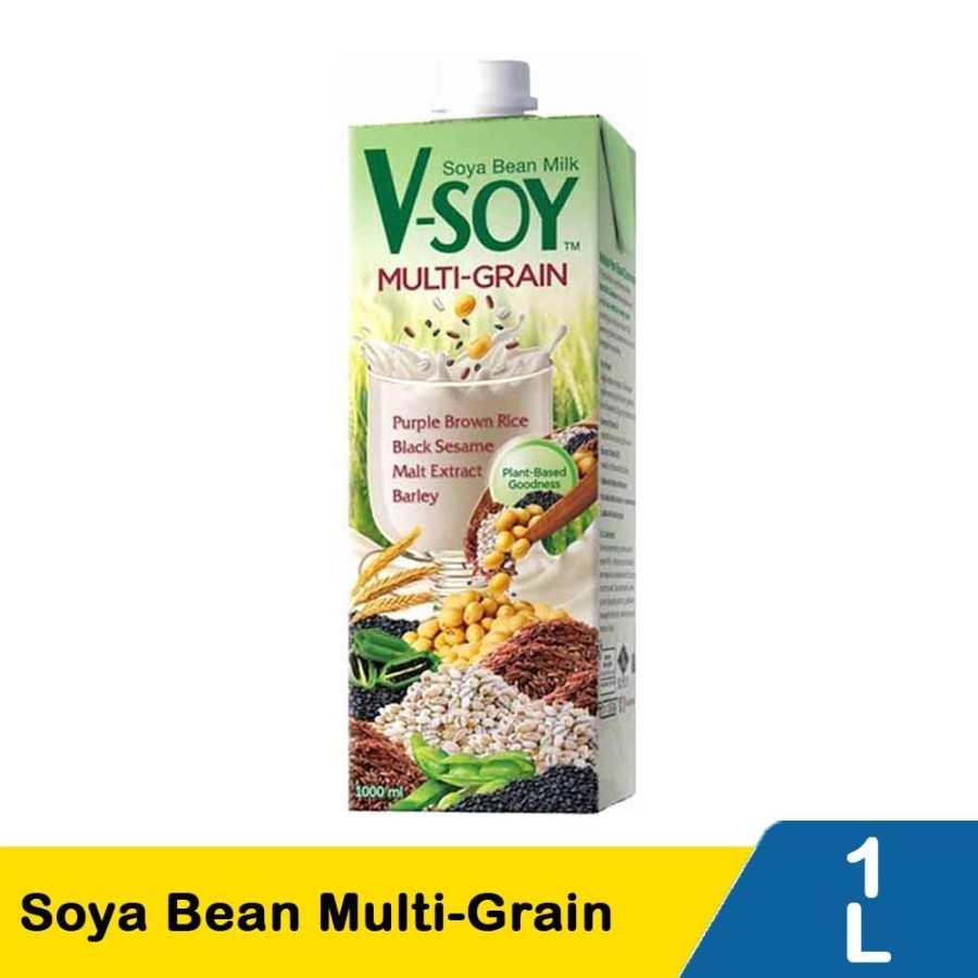

V-Soy Soya Bean Multi-Grain Milk 1000 mL VSoy 1L Susu Kedelai