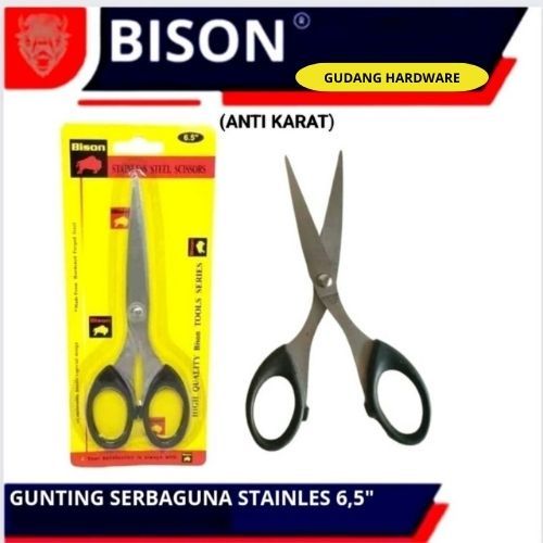 

bison gunting serbaguna 6,5" stainlessteel ( anti karat )