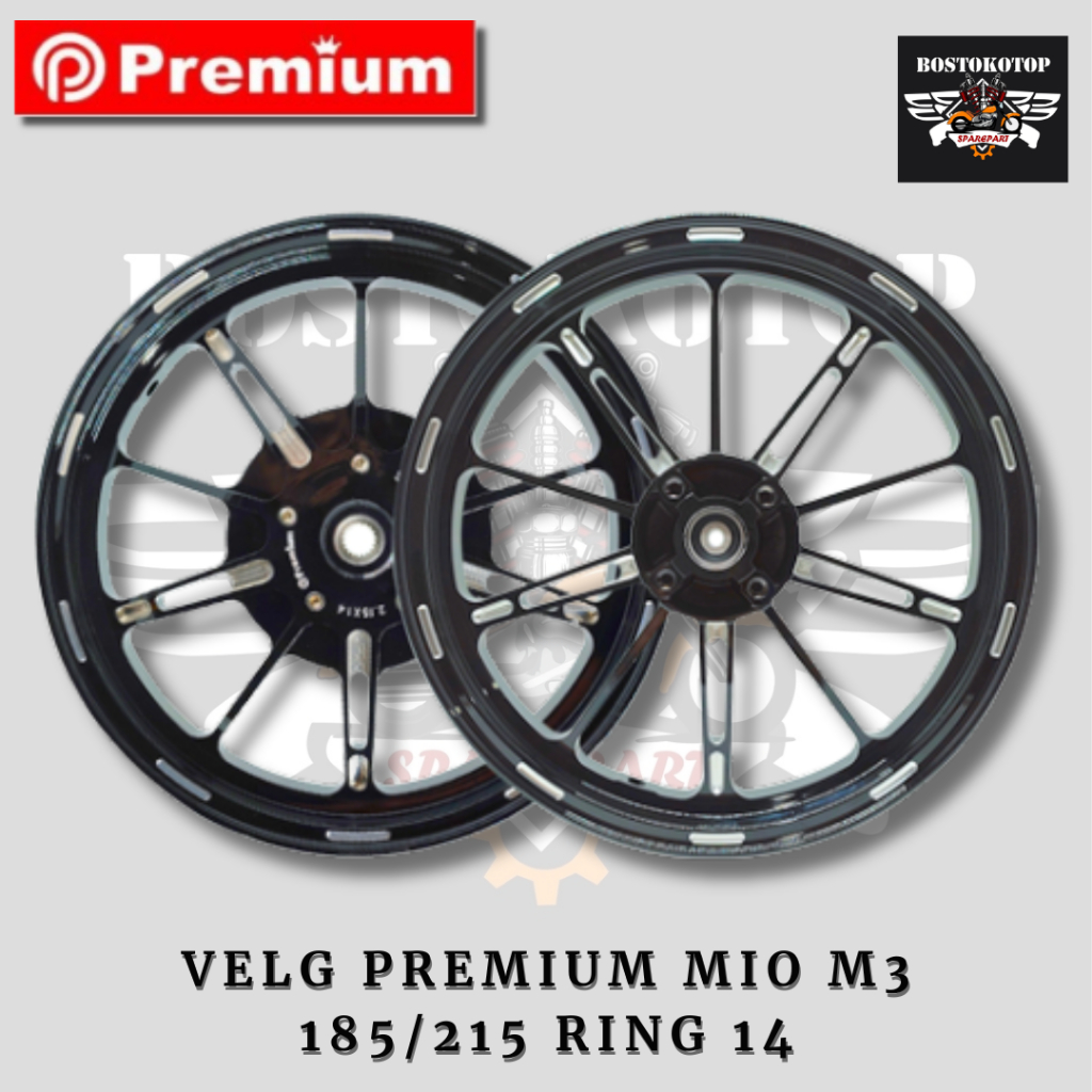Velg Racing PREMIUM VD-P10 Palang 10 Ukuran 185 215 Ring 14 Mio M3 Fino 125 Mio Z All New Soul GT