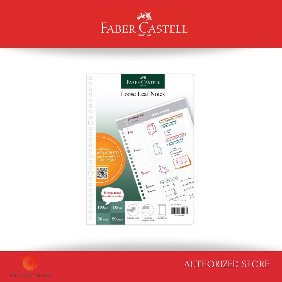 

Faber Castell Loose Leaf Notes-B5 TYPE A