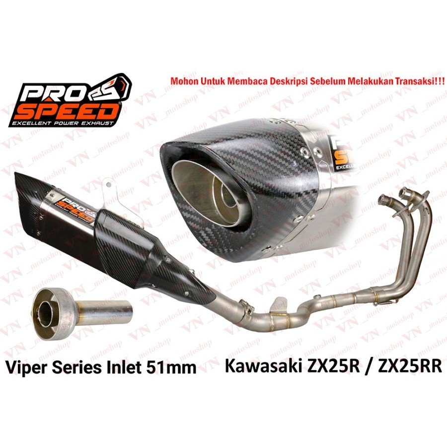 Knalpot Prospeed Viper Series ZX25R ZX25RR Fullsystem