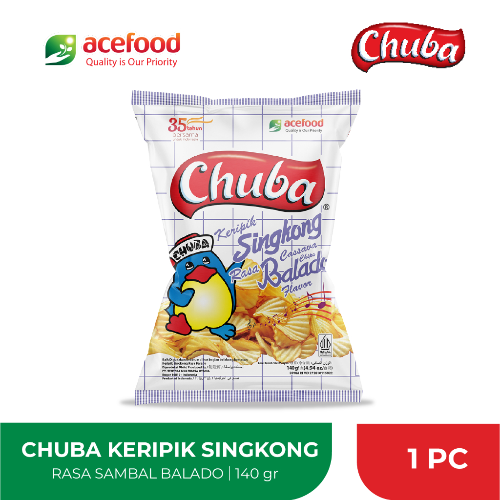 

Chuba Keripik Singkong 140gr Rasa Sambal Balado