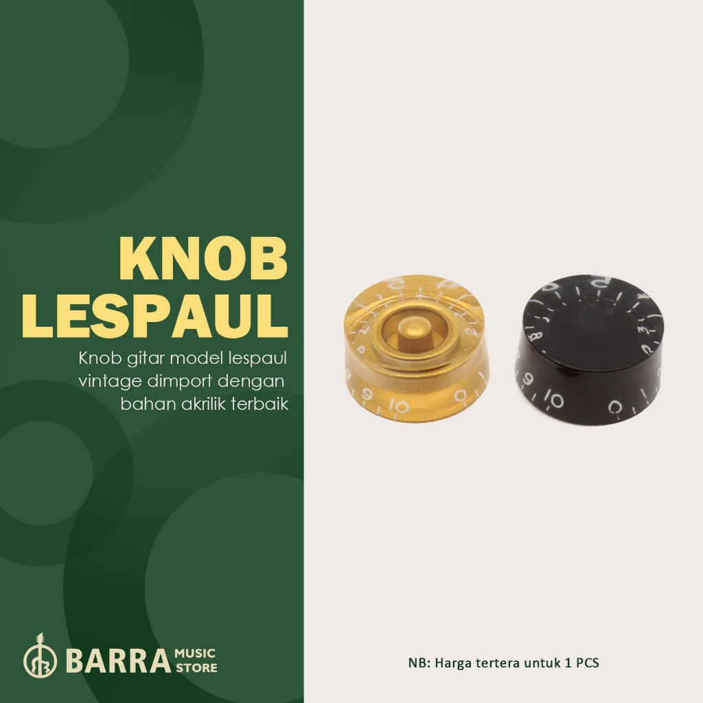 Knob Gitar Gibson Lespaul Epiphone Black