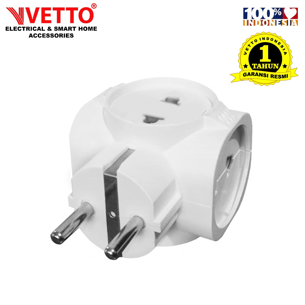 VETTO Steker T Multi 4 Lubang