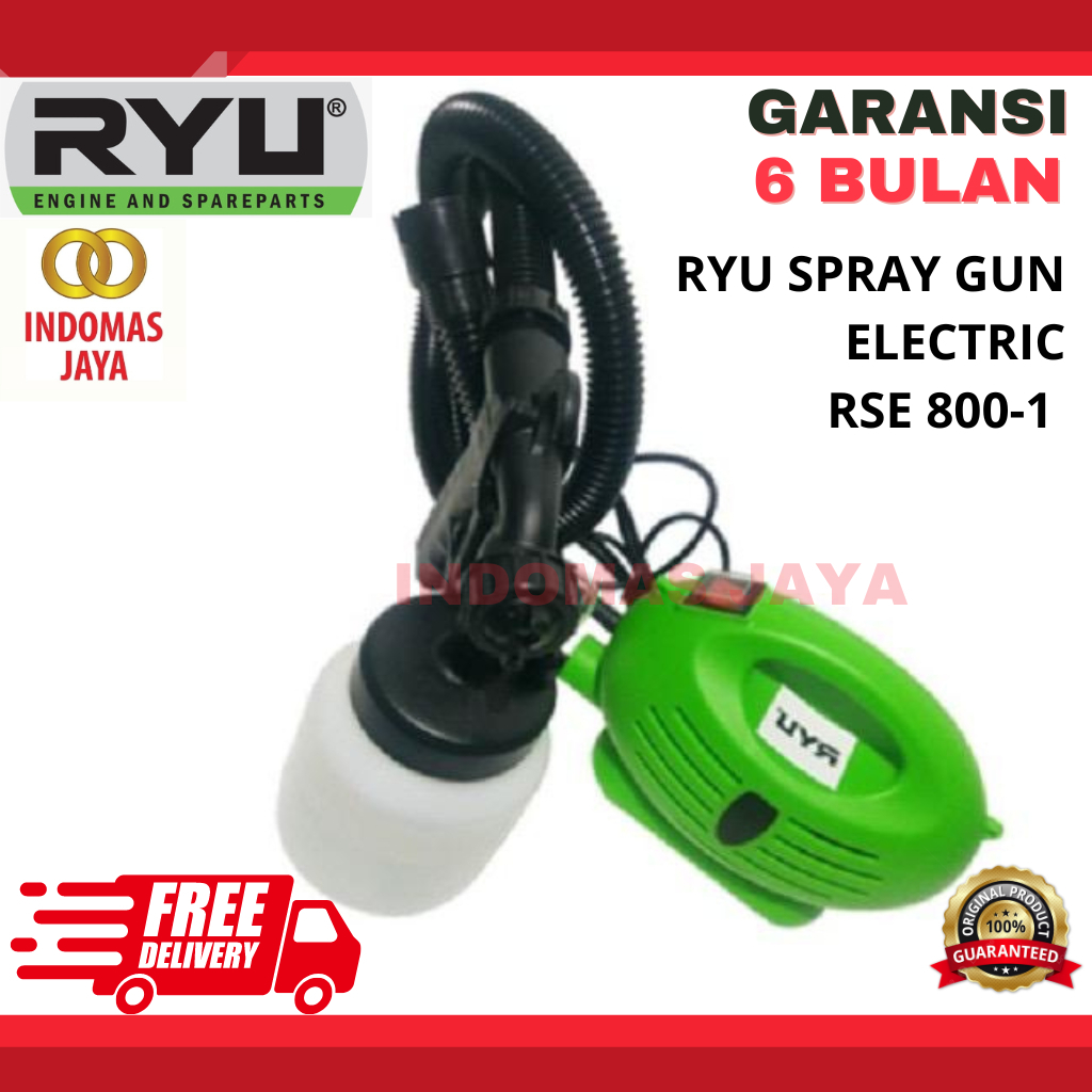 RYU Mesin Semprot Cat Tembok / Spray gun Elektrik RSE800-1 Ryu spray gun electric 800 ml RSE800-1 - 
