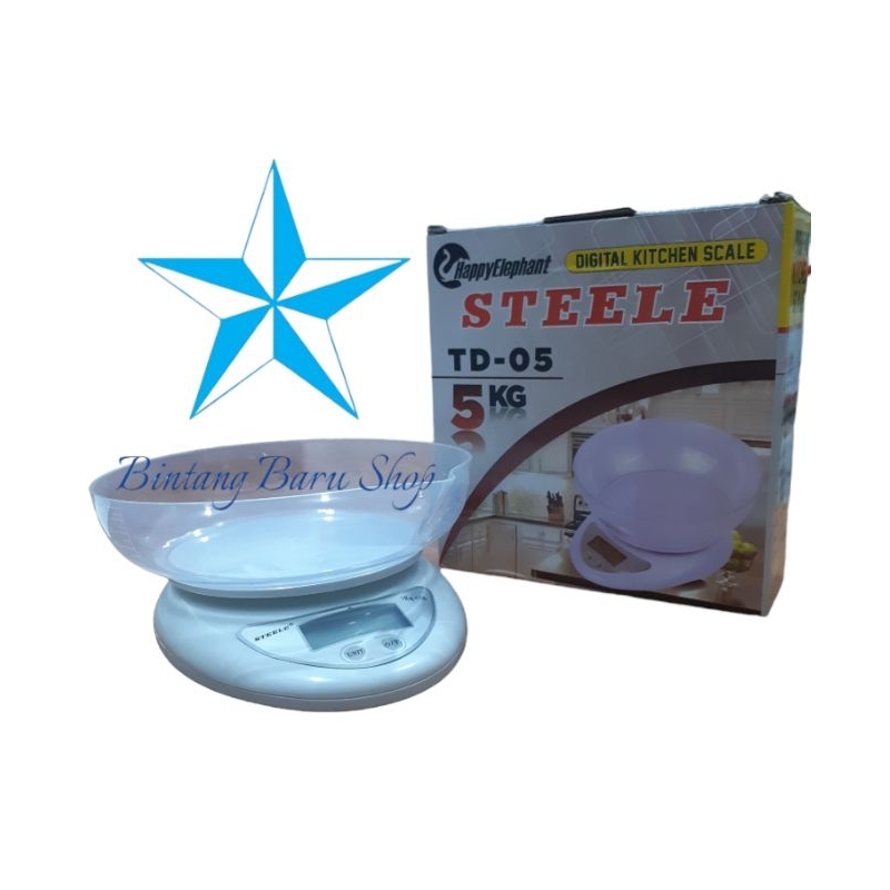 Timbangan Digital 5 kg Steele / Timbangan Dapur / Timbangan Buah 5KG