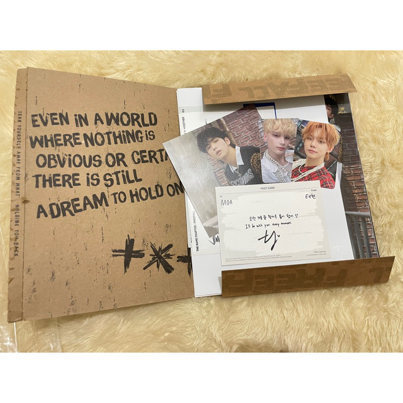 [READY INA] TXT TNCF SIGNED TAEHYUN BLUE SPRING CARD