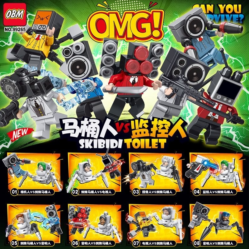 mainan edukasi anak susun skibidi toilet mainan rakit skibidi toilet viral