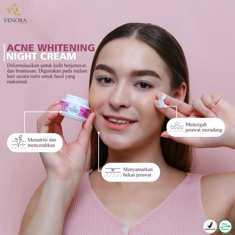 Acne Whitening Night Cream Venora