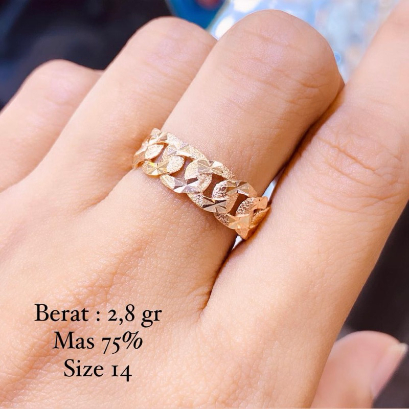 cincin emas model rantai new 75%