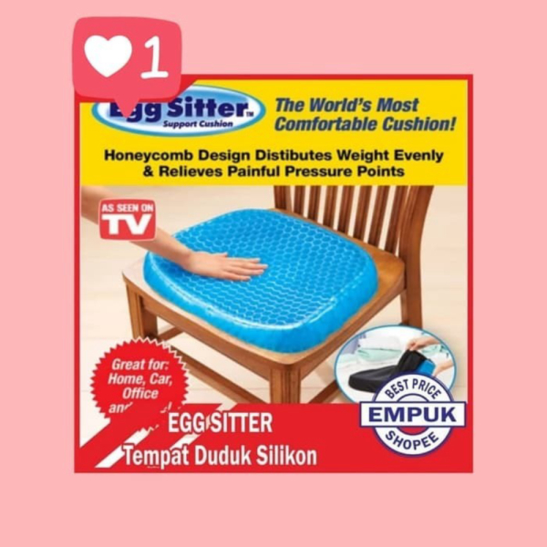 Promo ORI Bantal Alas Duduk Empuk Egg Sitter Posture Silikon Cushion Cover Berkualitas
