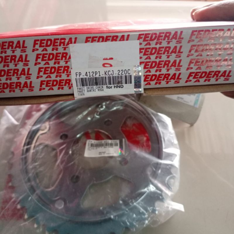 PAKET GEAR GIR DEPAN BELAKANG RANTAI GIGI TARIK 520 TIGER  200 TIGER REVO